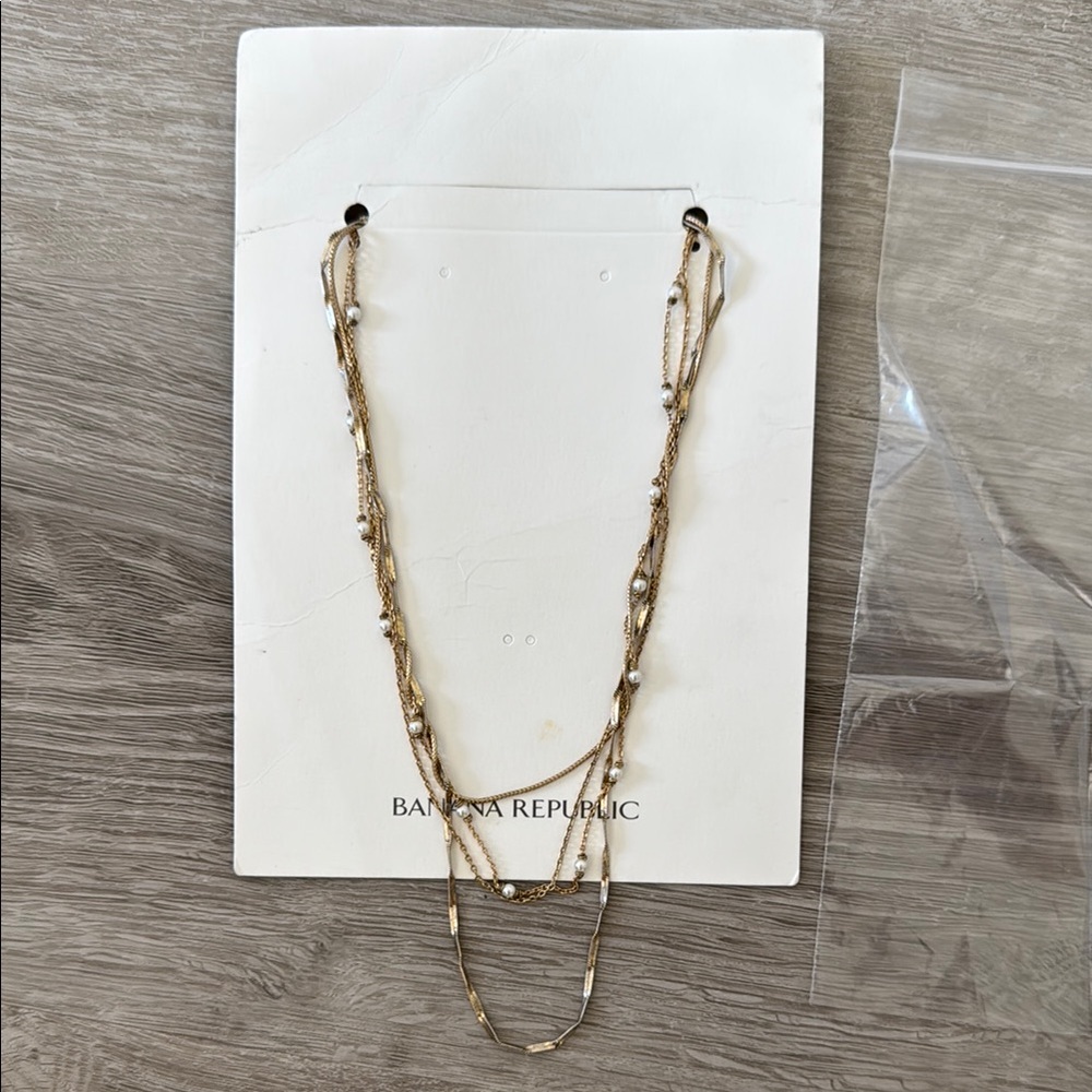 Banana Republic Gold Layered Necklace